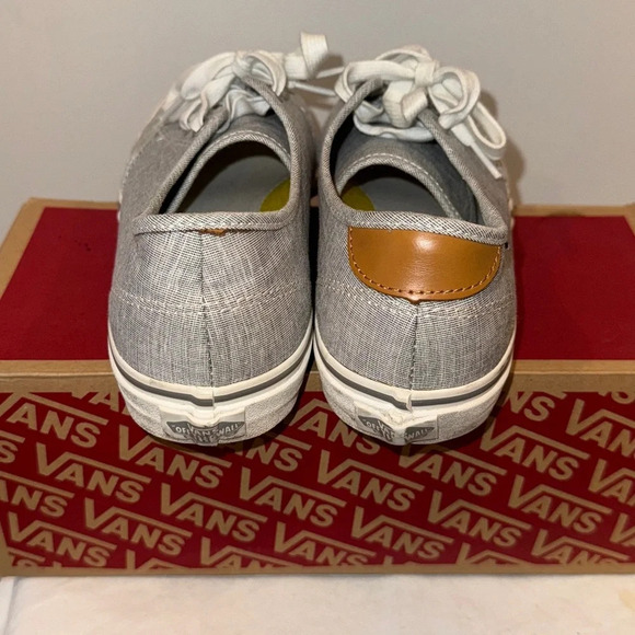 VANS Camden Ortholite Sneakers Gray White Lace Up Leather Accent Shoes 9.5 - Picture 3 of 7